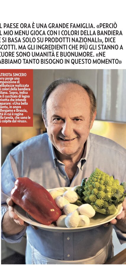 pazzipergerry's tweet photo. Su #GenteMagazine il nostro @Gerry_Scotti versione chef d’Italia direttamente da casa sua per cucinare piatti deliziosi 😋. Grazie di esserci Zio! https://t.co/EmebtgjzZW