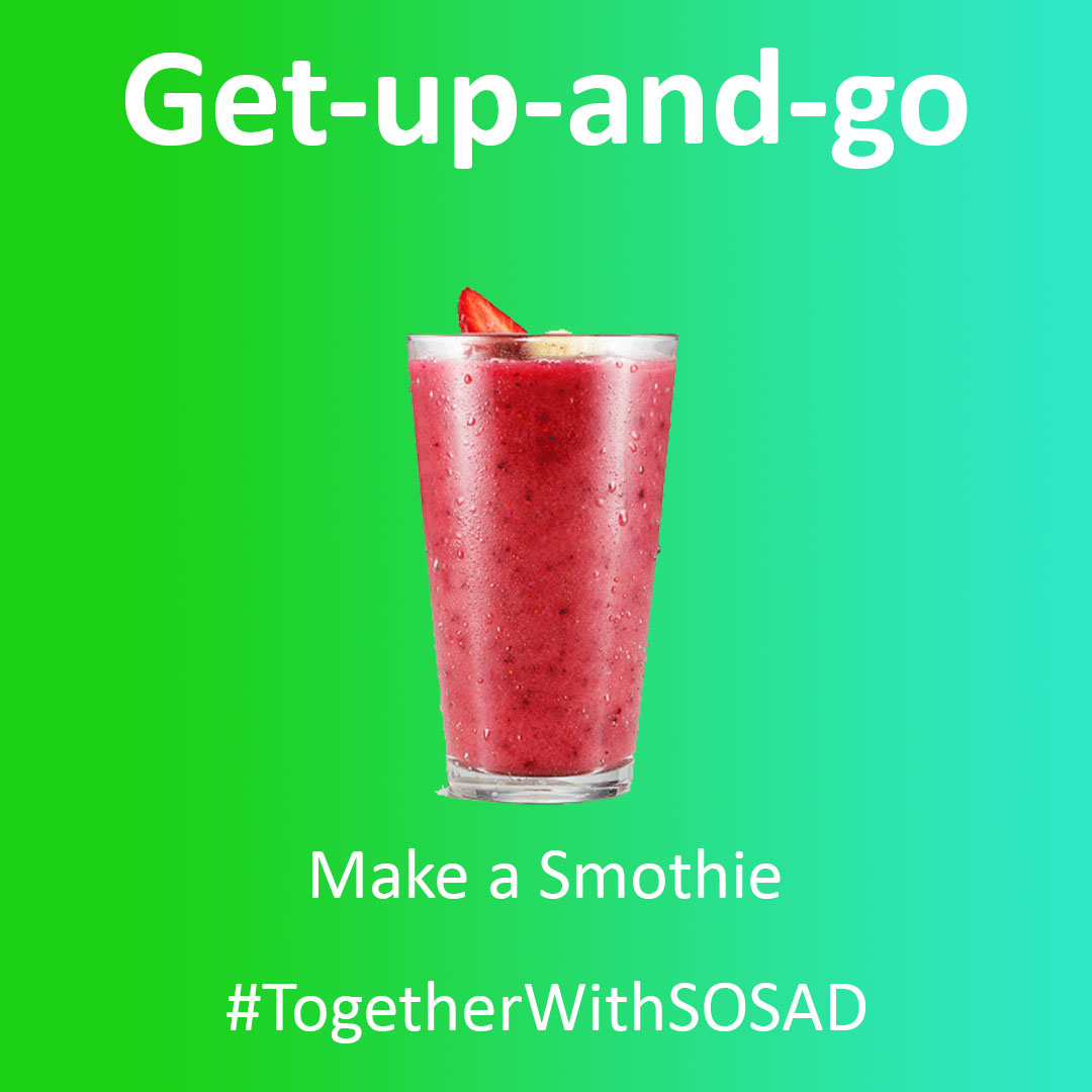 SOSAD_Ireland's tweet photo. Stay healthy #TogetherWithSOSAD
Making the right food choices will improve your physical and mental health. Therefore, we have prepared a simple and delicious fruit smoothie recipe for you to make at home during self-isolation. Post a photo of your smoothie bellow! #SelfIsolation https://t.co/CQy82tQ4D8