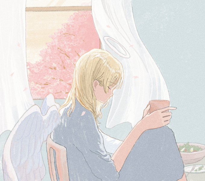 「天使 座る」のTwitter画像/イラスト(新着)｜15ページ目