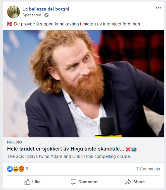 Ah yes, another day, another round of fraudulent "Bitcoin Code" investment scam reporting on Facebook. This time using  @kristoferhivju &  @NRKbeta as clickbait.