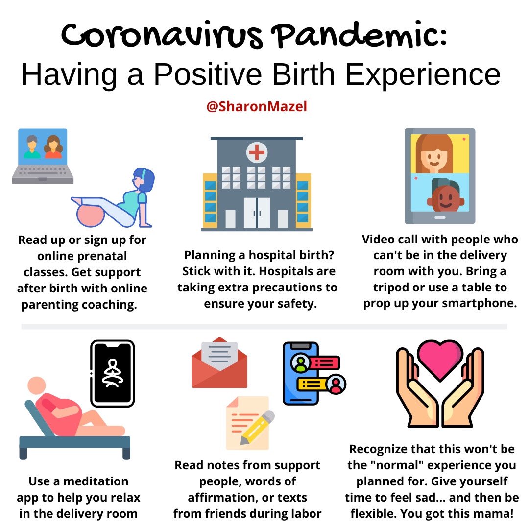 Giving birth during the #CoronavirusOutbreak? Here are some strategies to help make it a positive experience. #pregnancy #givingbirth
