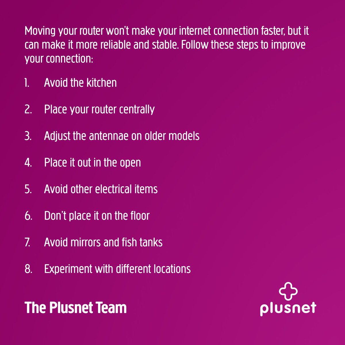 Where you place your broadband router can affect your connection while you’re working from home. Find out where’s best for your router here: https://t.co/UtsSmiyodU https://t.co/yL0FuRgR3w