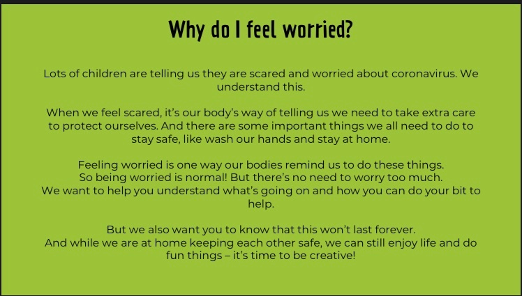 stcuthbertsCHS's tweet photo. Here’s a great guide from the @ChildrensComm all about why there has been big changes to daily life since the Coronavirus. What young people can do to stay safe as well helping themselves and their loved ones get through this difficult time. https://t.co/WUZ6oIpQKx
