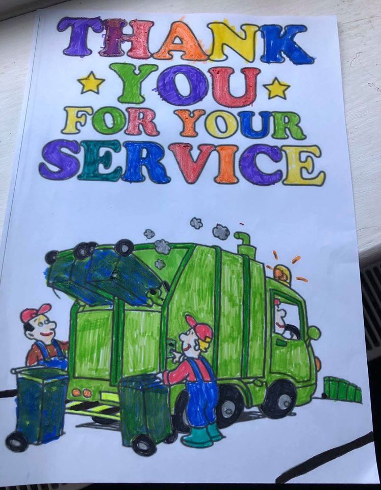 Stebonheath4's tweet photo. A very thoughtful and creative message this morning from Sophia in Year 2! We are very proud of your kindness! 🌈🥰 #heroes #staysafe https://t.co/mCdS2SDwDp