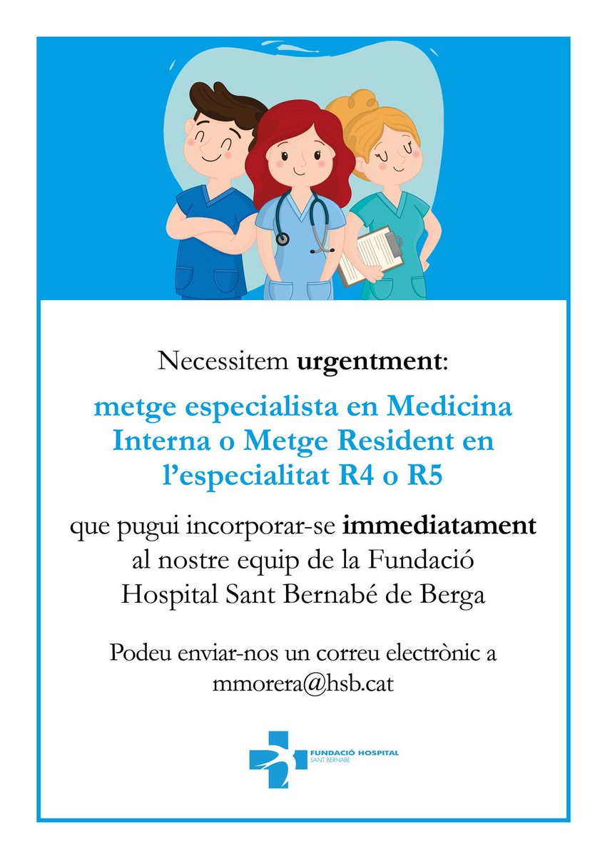 _isaacsv's tweet photo. ⚠️Ens ajudeu a fer difusió d’aquesta publicació de l’Hospital @FHSbernabe de #Berga?

👉 GRÀCIES! https://t.co/AZGcSYhbOt