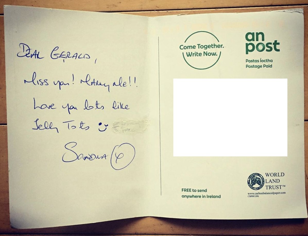 francisxyzk's tweet photo. The Post-Man just dropped this through my door.
I was feeling a little low, and itβs really lifted me.
And you know something, Iβd forgotten the joy in a simple hand-written messageπ
#ComeTogetherWriteNow https://t.co/OYnfVVikUM