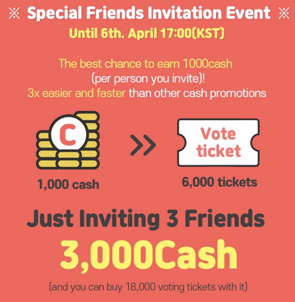 URGENT!Download FanPlus. Special Friends Invitation Event till 6th April 5pm KST. Use my reference code to get free 1000 cash.1000cash = 6000 voting tickets! Use that for Bobby.Login > Setting > More > Enter Your Referrer > Type “missdvip92” #BOBBY https://p7m9w.app.goo.gl/zgobSPi2U3gYNuBj7