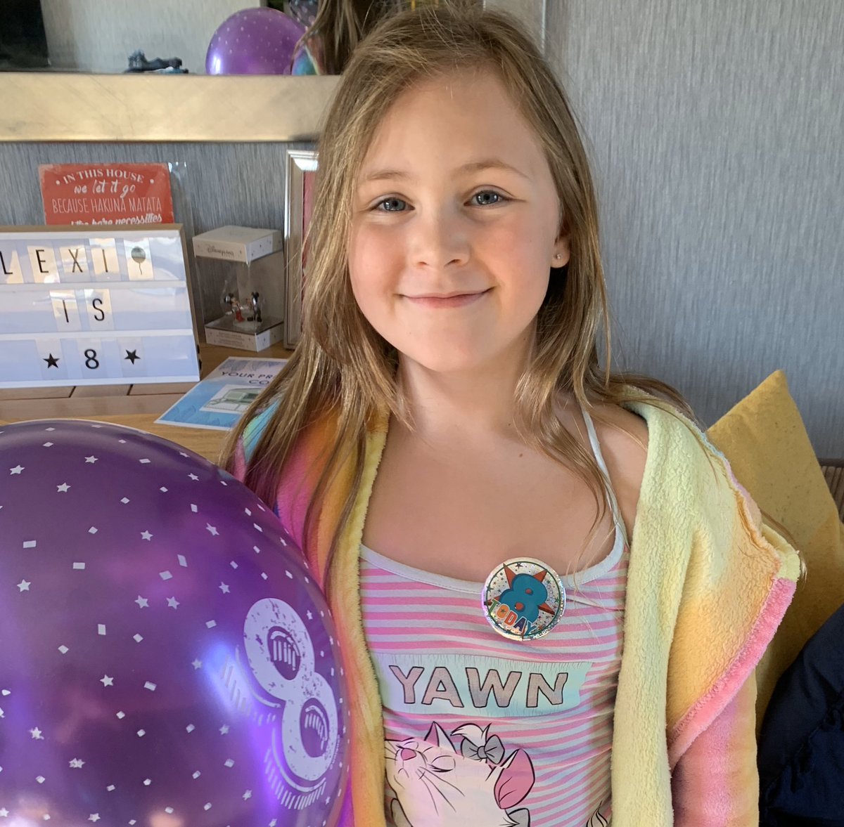 Majorteamof5's tweet photo. @allcanningssch And just like that we have an 8 year old! Lexi misses seeing everyone and promises that when we are all back to school she will bring sweeties 🌈🎉🥳🎂🍭🍬 https://t.co/yMdiQIeGL4