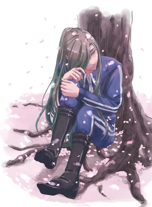 #桜色青江
外へ行けないので本丸で青江くんと花見をします 