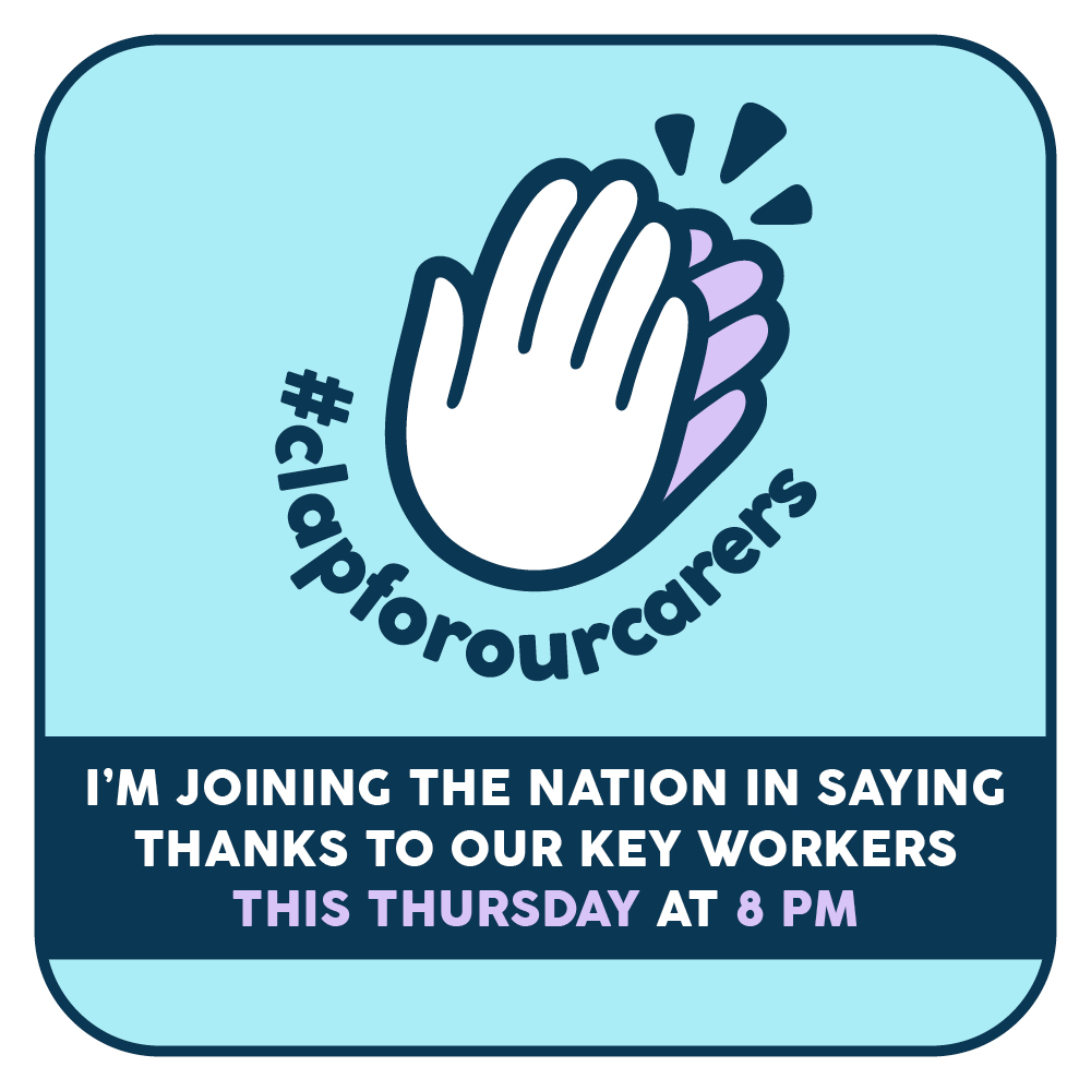 After an incredible response last week, #clapforourcarers will now be a weekly event, taking place every Thursday at 8pm. ⁠Share and spread the word! #clapforcarers #nhs #keyworkers #clapfornhs #coronavirus #stayhome #thankyou #WeAreInThisTogether