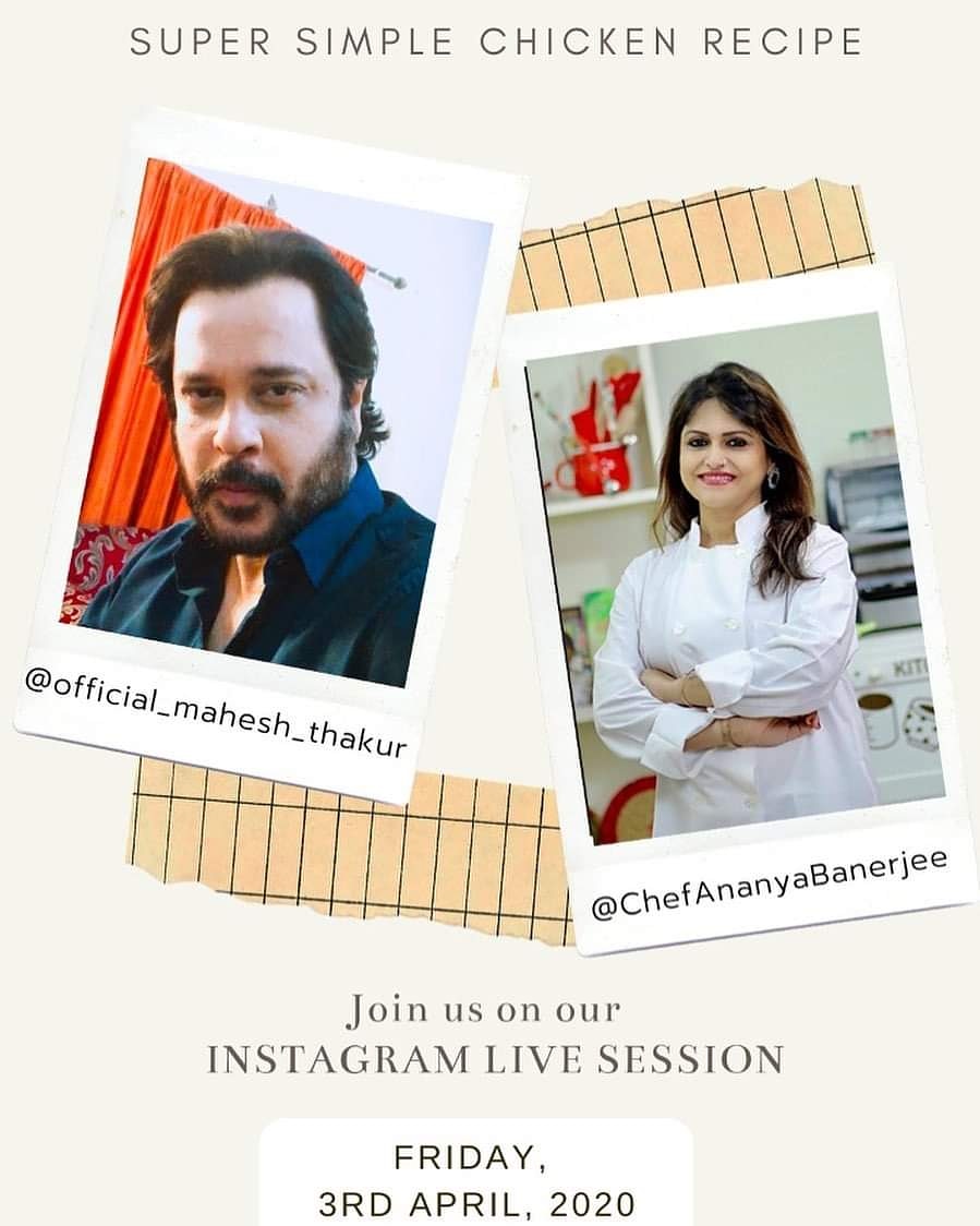 chefananya's tweet photo. Hi all! Hope u guys r safe. Starting tomorrow i'll b hosting live sessions every alternate days on food & life. Pls show ur love by joining.
#LiveSession #ChefAnanyaBanerjee #Instasession #foodandlife #easyrecipes #indiaeats #eatdelicious #foodgasm #foodvideo #foodstagram https://t.co/XnQNJStZLf