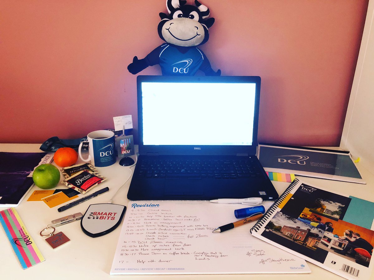 Ready for a day <a href="/DCU/">Dublin City University</a> ....well from home anyway🤗 #stayhome #staysafe #study #studentlife