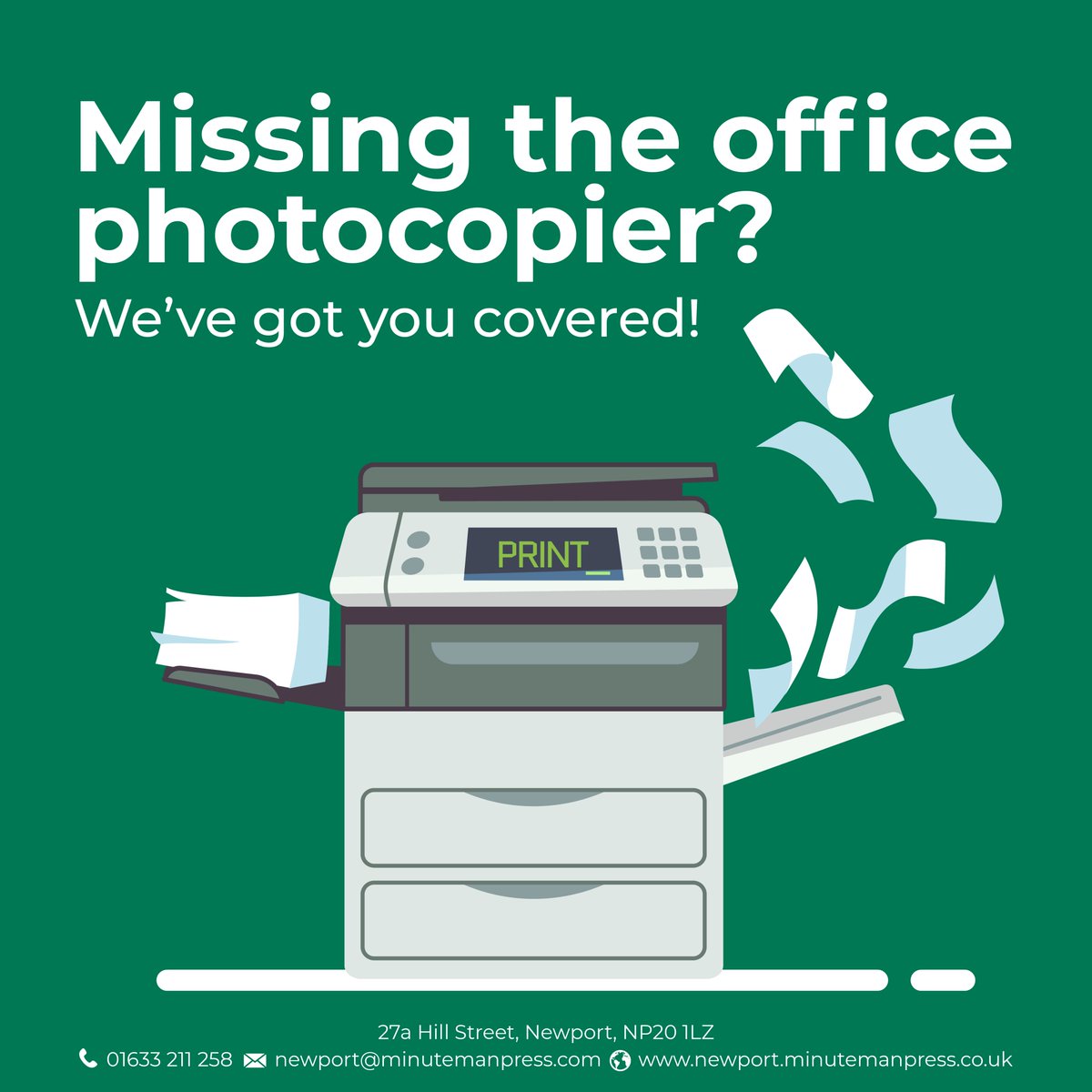 While our "call &amp; collect' counter is currently closed as we try to stay safe, we are still available to print, copy, scan &amp; bind all your essential office documentation. We will happily send this out, safely by courier to multiple locations. #thinkoutsidethebox #stayINbusiness
