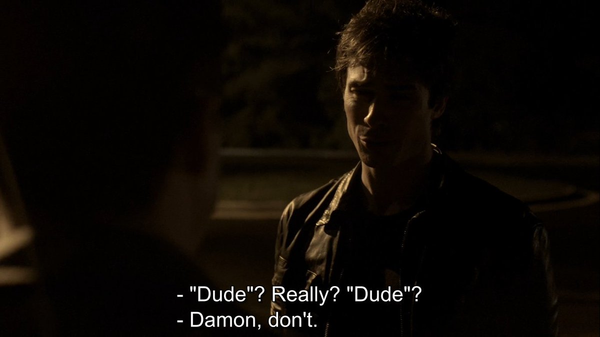 1x07. Damon's moral compass? Especially what's hidden underneath? Yeah. Very much yes.Also, Damon still loves Stefan & that's just how family works, I guess.