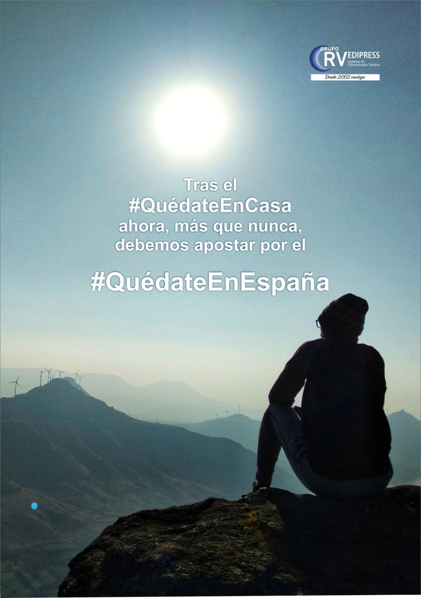 RVEDIPRESS's tweet photo. Buenos días!!!!! El Grupo #RVEdipress lanzamos una campaña super chula.... para cuando todo esto termine.... Tenemos que volver a vivir, a sentir, a ilusionarnos y a redescubrir nuestro país.... que es maravilloso, sorprendente y extraordinariamente bonito...  #QuedateEnEspaña https://t.co/atr47weDi5