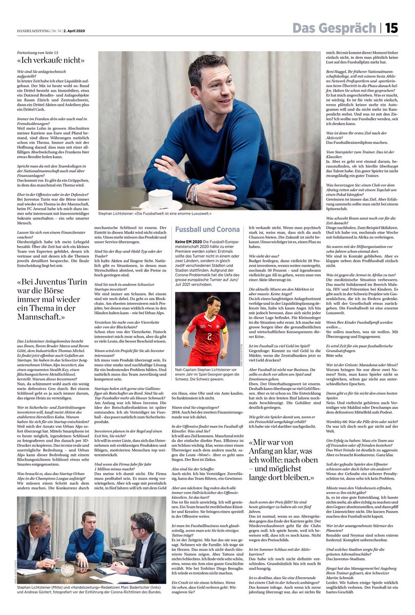 LichtsteinerSte's tweet photo. Ich habe in einen Schweizer SchlΓΌssel investiert, der einen maximalen SchlΓΌsselkopierschutz bietet. Die @Handelszeitung schreibt in der heutigen Ausgabe darΓΌber. Vielen Dank an die Redaktoren Marc Badertscher & Andreas GΓΌntert!
#KeyDefense #UrbanAlps #StealthKey #Handelszeitung https://t.co/vna8D7DQki