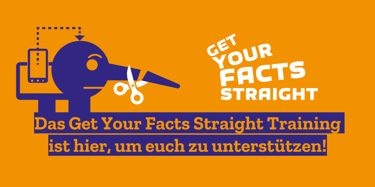 digitalechancen's tweet photo. Wie lernt man denn nun, Fake News zu erkennen? Wir haben da etwas für euch: Im Projekt #GetYourFactsStraight haben wir ein Training entwickelt, bei dem sich alles um das Thema Fake News dreht! #GemeinsamGegenFakeNews #EUMediaLiteracyWeek @AllDigitalEU https://t.co/kq3Jy9Q9xz