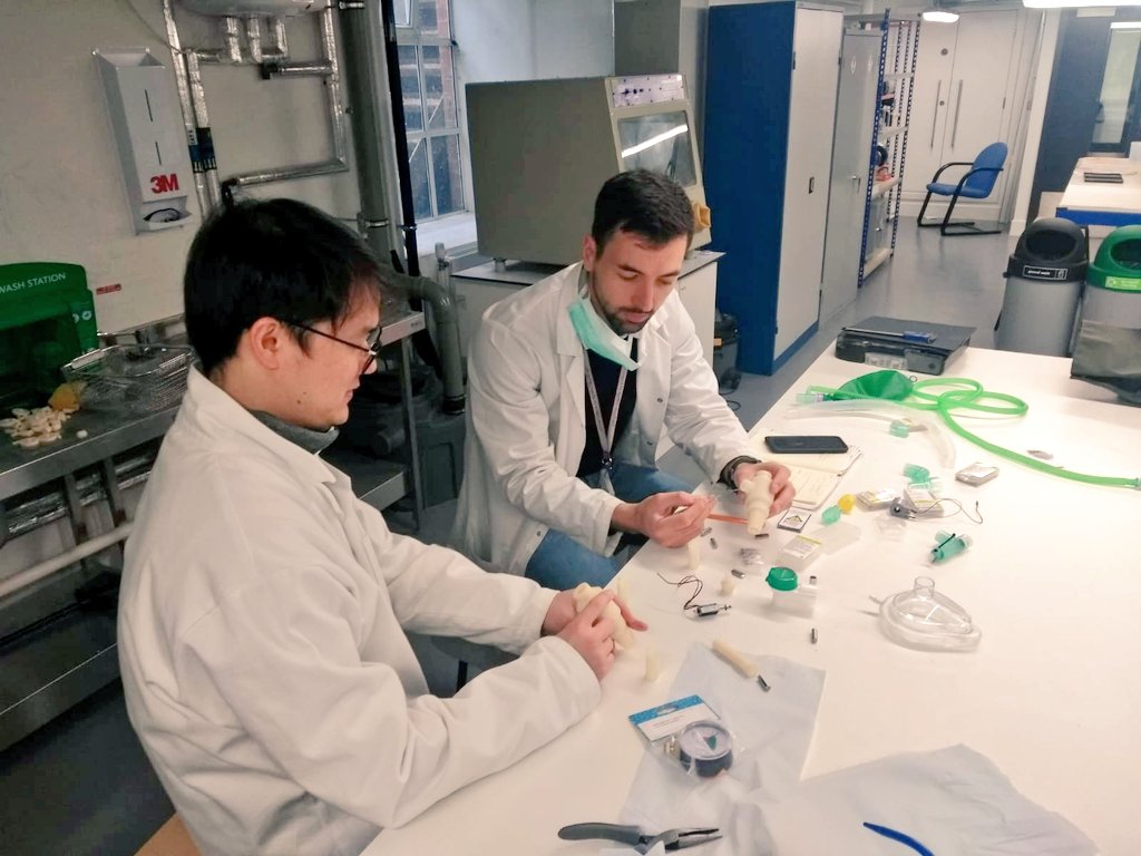 A first look at our prototype of simple 3d printed ventilator. Hope to be able to try it on a test lung in a few days! #covid #covid19UK <a href="/ICLHamlynRobots/">The Hamlyn Centre</a> <a href="/Imperial_IGHI/">Institute of Global Health Innovation</a> <a href="/alexharston/">Alex Harston</a> <a href="/FaisalLab/">FaisalLab</a> <a href="/ImperialBioeng/">Imperial Bioengineering</a> <a href="/ImperialSandC/">Surgery and Cancer</a> <a href="/imperialcollege/">Imperial College London</a>