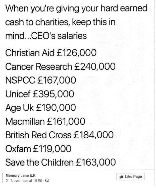 markbenn68's tweet image. Just heard on news about charities being hard hit by the crisis and asking for government hand outs. Presumably this will be on top of the 80% for these salaries. #COVID19