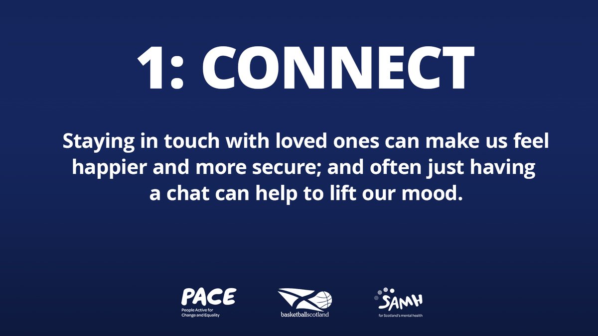 basketballscot's tweet photo. Over the coming weeks, basketballscotland will be sharing some tips and challenges based on @SAMHtweets' 5 ways to better mental health. 

The first thing to do is connect! https://t.co/Ym3M0MW4Sr