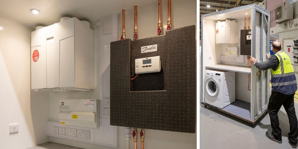 bathroompod's tweet photo. Did you know that our new steel-framed #utilitypods are delivered to site pre-plumbed, pre-wired &amp; fully fitted out to reduce installation time to just a few hours? 
For more technical detail, see https://t.co/nhu9H02XwE 
#offsite #housebuilding #construction https://t.co/eEua2LYFXQ