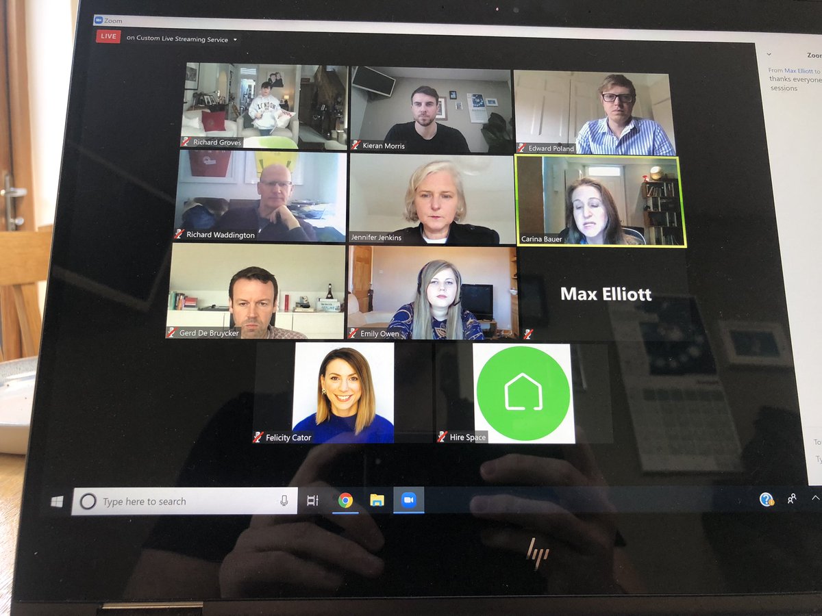 Really enjoyed taking part in the <a href="/HireSpace/">Hire Space</a> Virtual Event ‘How the events world is responding to COVID-19’. Hopefully some useful thought on partnerships here and optimistic about the future #partnerships #events