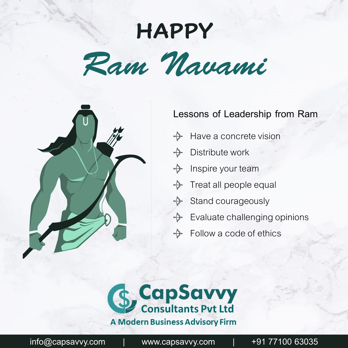 consultcapsavvy's tweet photo. Lessons of Leadership from Lord Ram

Management books are a buzzing trend, but did you know that the core values of leadership can be found even in the ancient Sanskrit epic, Ramayana?

#ramnavami #ramayana #leadership #businesstips #capsavvy https://t.co/OC1bJEmVgm