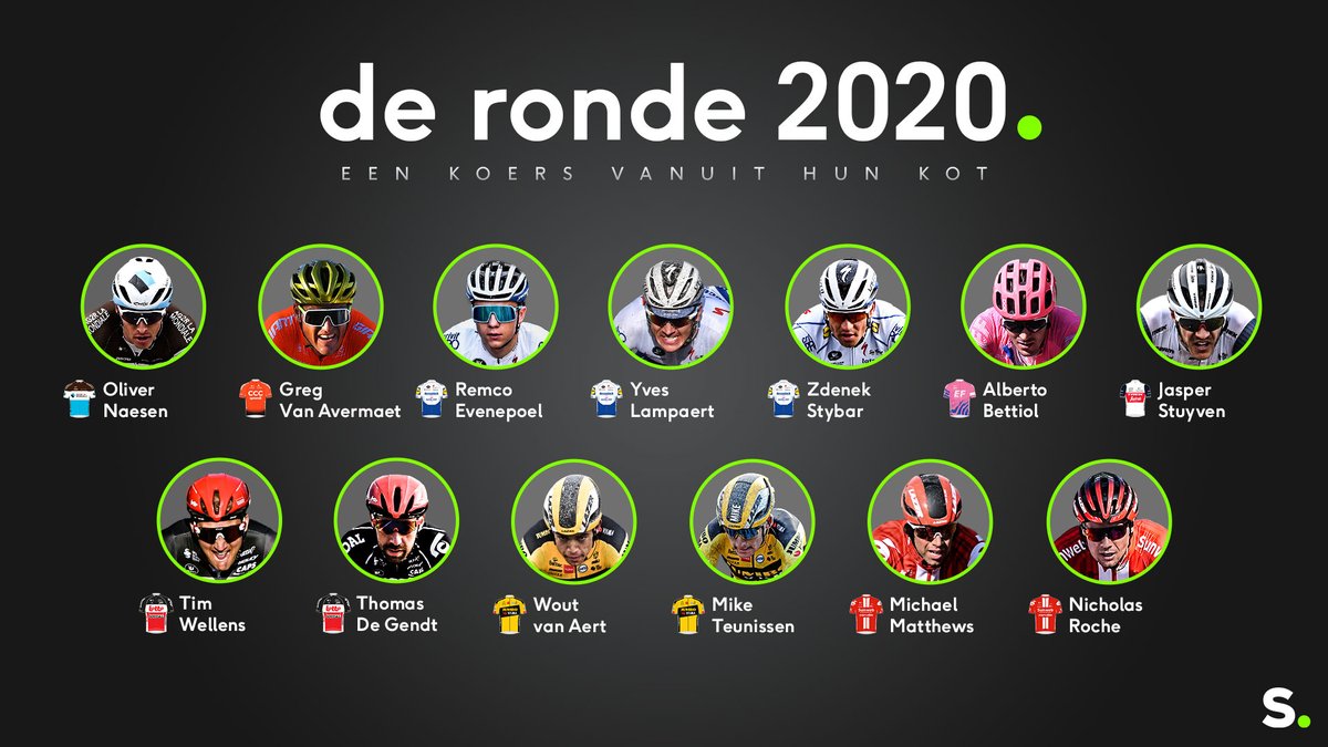 sporza_koers's tweet photo. POLL: Wie wint volgens u #DeRonde2020 ?
https://t.co/SLCYJSOqts https://t.co/M2bAUxi3nn