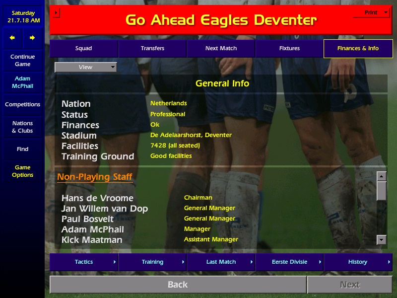 With my Hansa Rostock save corrupted, I've decided that Go Ahead Eagles should rise from the ashes of the Eerste Divisie to the heights of their pre World War 2 Eredivisie title triumphs and beyond. Eaaaaaagleeeeeeeessssss !!!  #CM0102