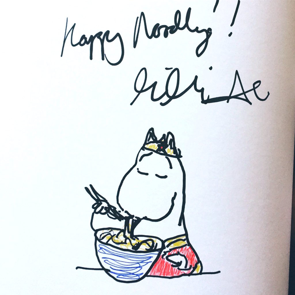 And now “WonderWoman Moomin, Eating Noodles”(Can you spot a theme here?) #NoodleBook