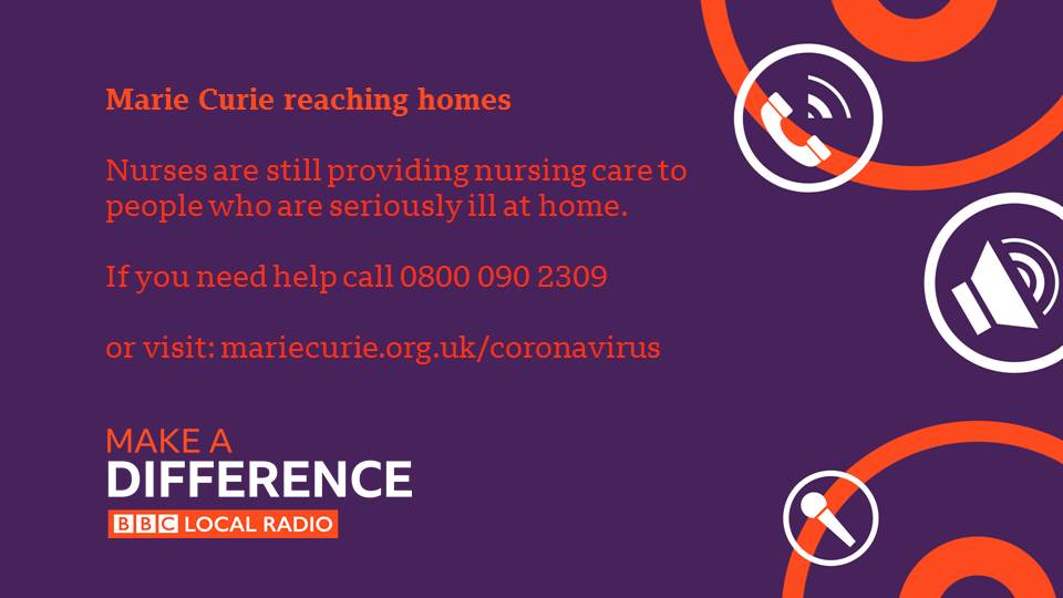 Cornwall's nurses on the frontline caring for families who face extra pressure and distress. If you, or someone you know is affected by a terminal illness and concerned about COVID-19 the Support Line number is free to call. #BBCMakeADifference