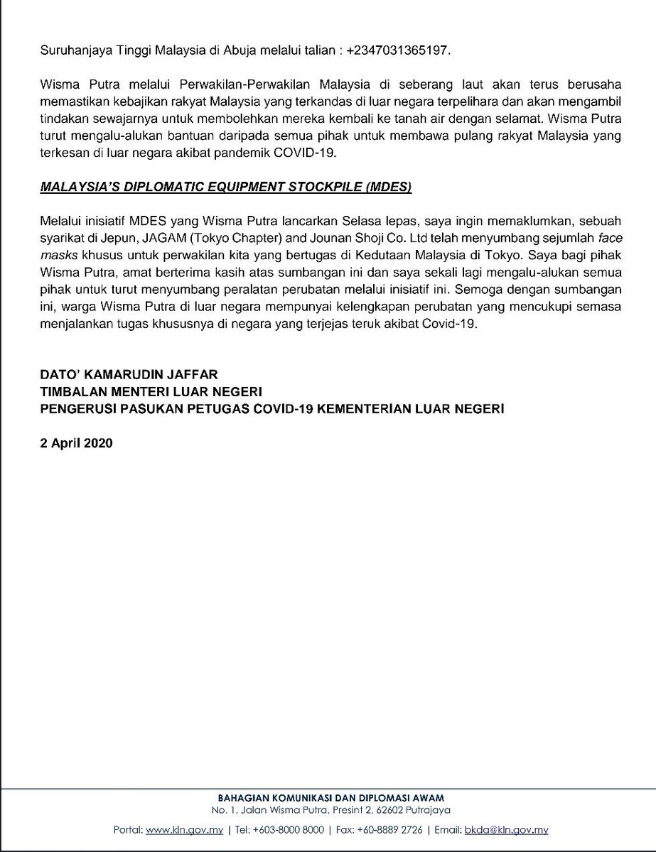 Tvs On Twitter Perkembangan Rakyat Malaysia Yang Terkandas Diluar Negara India Australia Algeria Dan Chad Kementerian Luar Negeri Duduk Di Rumah Jangan Keluar Tvsarawak Tvsarawaknews Covid19 Https T Co To610xvnbk