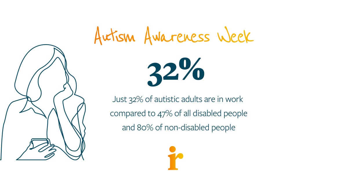 IR_Ltd's tweet photo. Comparing the percentage of #autistic adults in employment  to non-disabled adults shows a stark reality. Many adults with #ASD are able and willing to work. Find out how you can change these figures: https://t.co/sgQj2Gjeyj
#waad2020 #barrierfreerecruitment https://t.co/C0dx1uPsBc