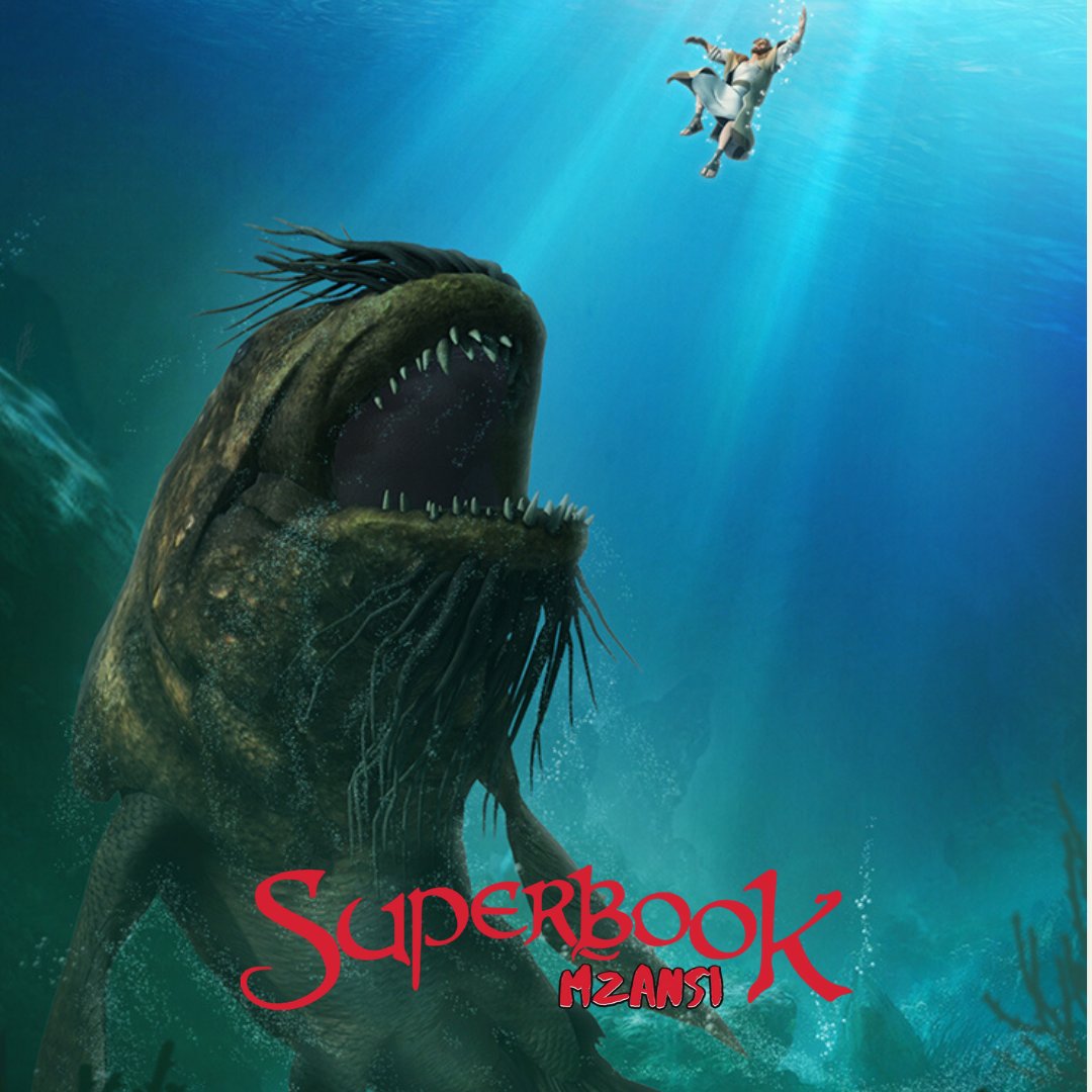 superbookmzansi's tweet photo. Can you imagine what it feels like to be swallowed by a big fish?  Well, Jonah knew. He was trying to run away from God, but God lovingly brought him back. Now he’s ready to preach God’s message to Nineveh! https://t.co/Q0orYH3GHv