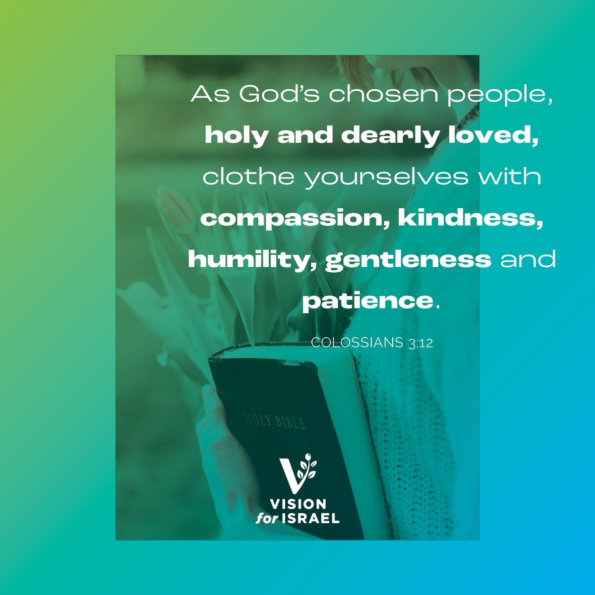 Vision For Israel On Twitter As God S Chosen People Holy And Dearly Loved Clothe Yourselves With Compassion Kindness Humility Gentleness And Patience Colossians 3 12 Visionforisrael Vfi Dailyverse Bibleverse Inspiration Dailywisdom