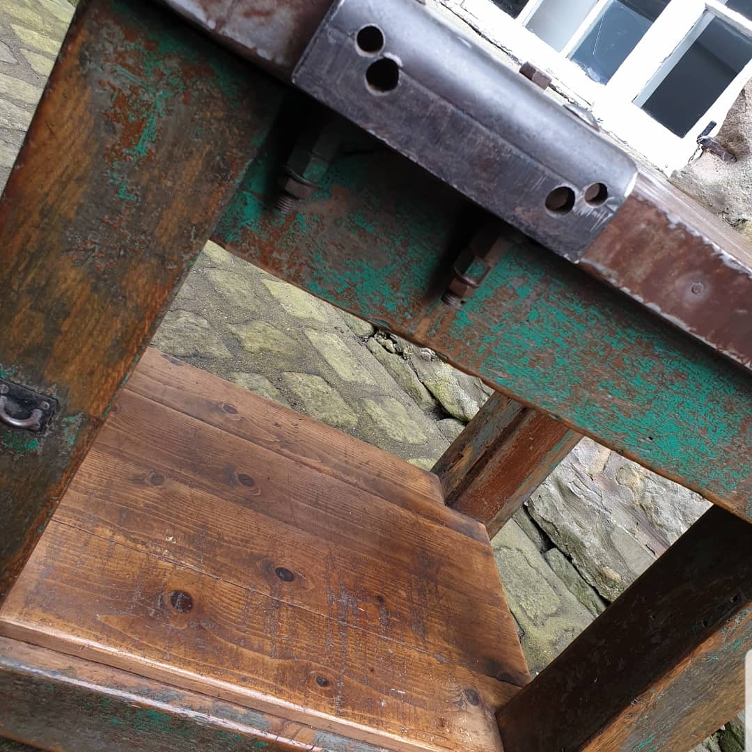 Anything_EVR18's tweet photo. Industrial metal top Hungarian blacksmiths work bench for sale https://t.co/V8JLYOyogr