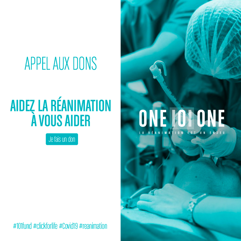 BrainsonicParis's tweet photo. A l’heure où #Covid19 met sous tension tous les services de réanimation, la réanimation a besoin de vous ! Faites un don à @101fund et aidons la réanimation à nous aider : https://t.co/LkrMTw2Rv8 #Covid19 #101Fund #ClickforLife #reanimation #FaitesUnDon https://t.co/fJn0AAiPFj