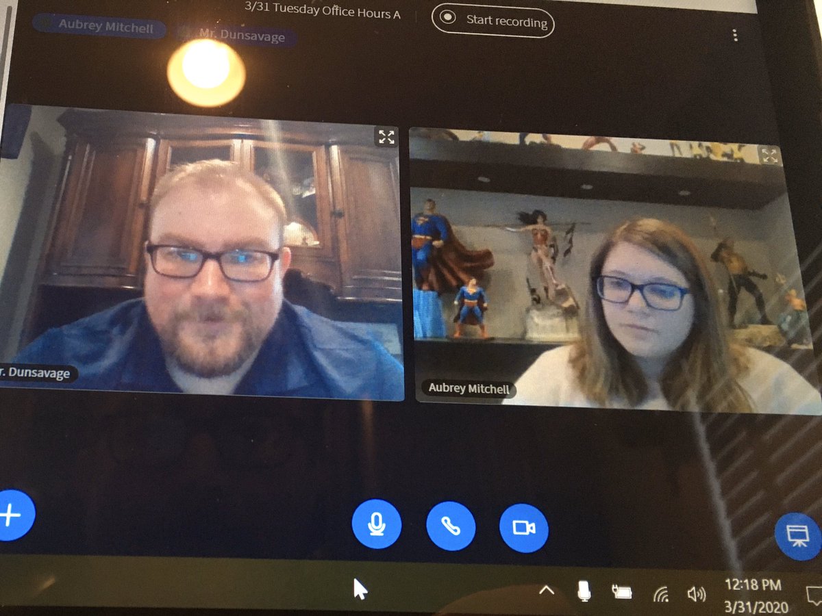 MrDunsavage's tweet photo. @MissMit82044195 and I holding virtual office hours yesterday on @Schoology. #WeCanDoThisTogether #TeachFromHome #teachingduringcoronavirus #TeacherLife #TeachingOnline https://t.co/3rGykis8UU