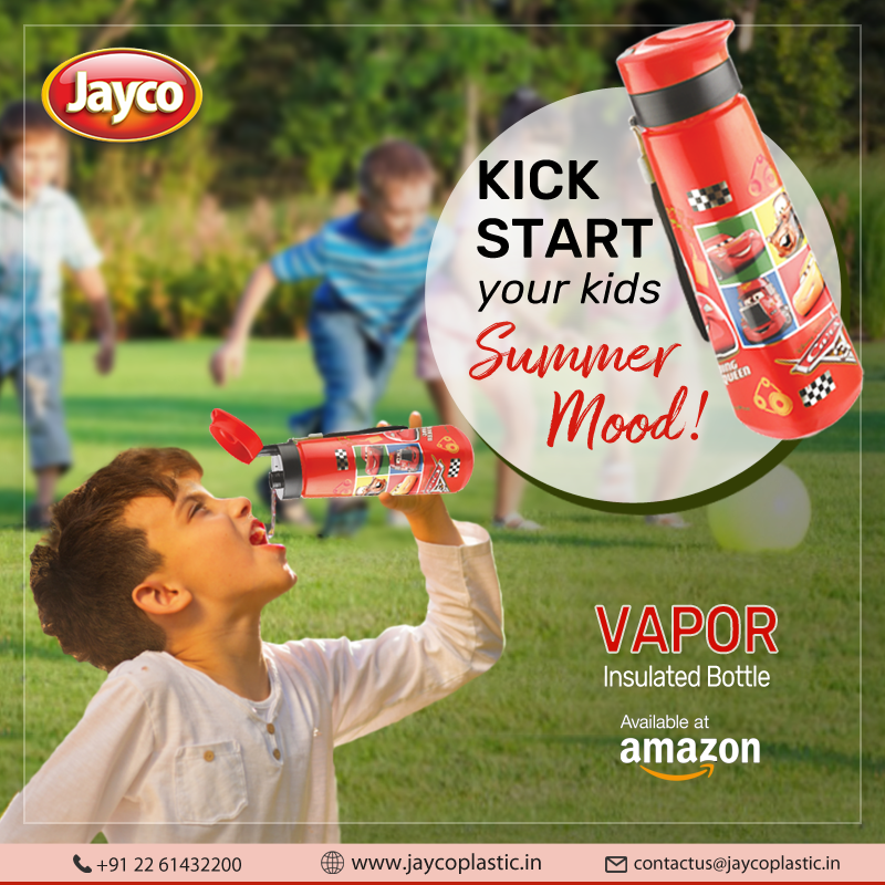 JaycoPlastic's tweet photo. Kids just love outdoor fun in summer and to flavor up these little champions summer fun they need to be hydrated with Jayco's Vapor Insulated Water Bottle
#JaycoPlastic #ReUsablePlastic #InsulatedPlasticProduct #VaporBottle #Summer #Season #Stayhydrated #Disneybottles #Disney https://t.co/Rn3ADhQpgb