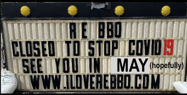 RE BBQ remains CLOSED for the month of April 2020
mailchi.mp/f175bed30c5e/r…
