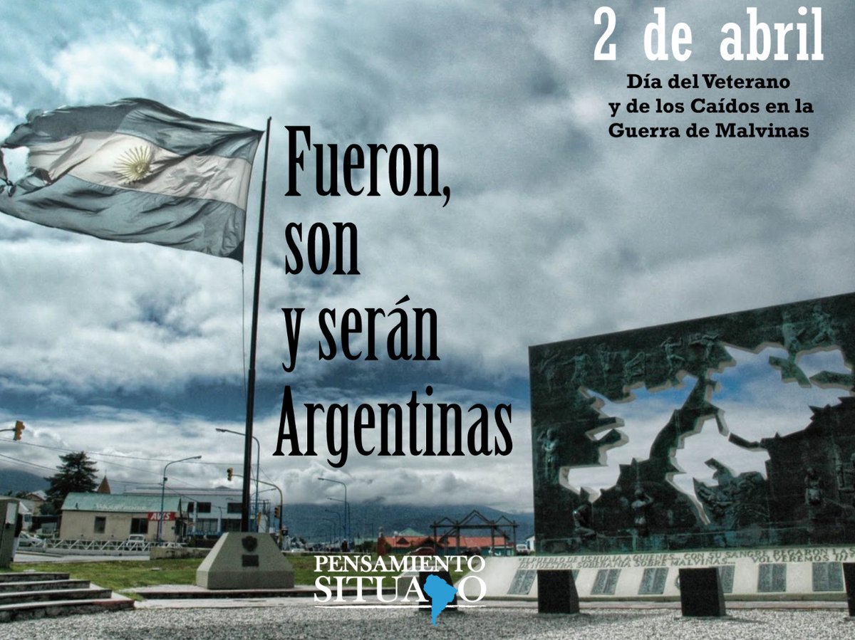 PensSituadoUBA's tweet photo. Hoy, 2 de abril, recordamos a los veteranos y los caídos en la Guerra de Malvinas. Las Islas Malvinas fueron, son y serán #Argentinas https://t.co/U2BThjzgnZ