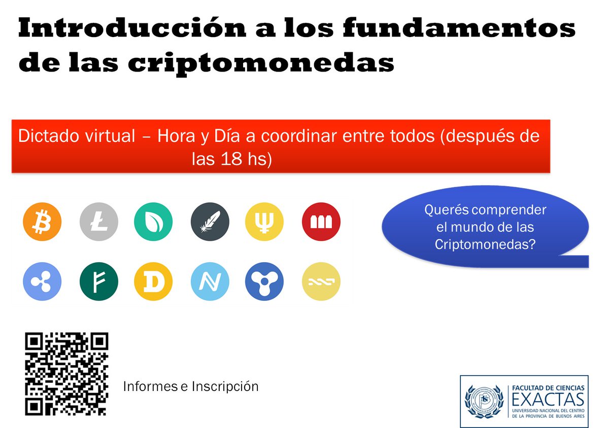 stoneone_ok's tweet photo. En breve empezamos Optativa sobre #Criptomonedas. Este año toda virtual!!!!   Anotate aca -> https://t.co/Bjqn3iPQlh @FCEx_UNICEN @GEX_UNICEN @ExtensionExa @extensionunicen https://t.co/MTO6XVeamL