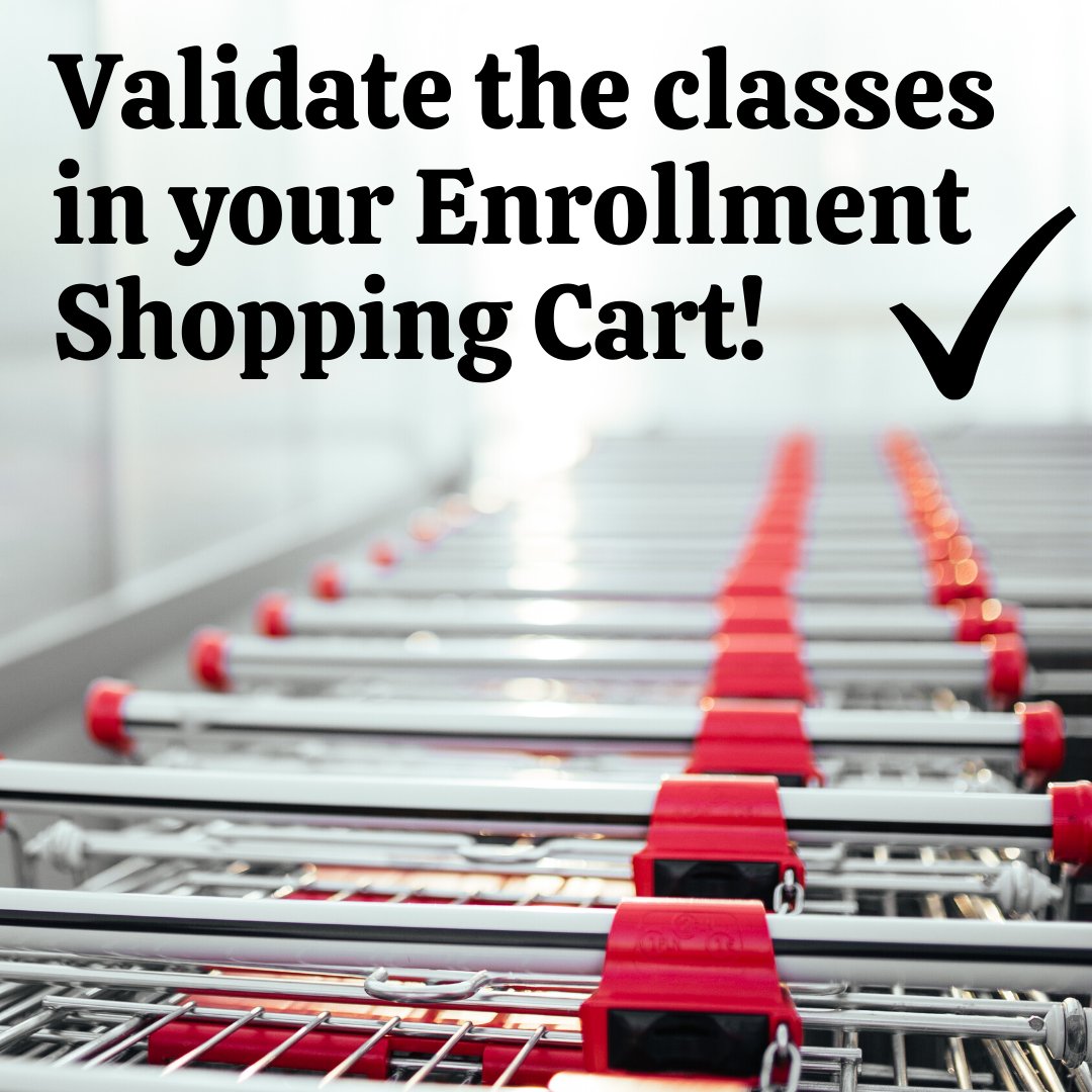 TCNJRecReg's tweet photo. Be sure to validate the classes in your enrollment shopping cart in PAWS! This feature allows you to check for potential issues before registering. If you have any issues, you can resolve them before your enrollment appointment begins! #tcnjtoday https://t.co/p8NPXgUaHs