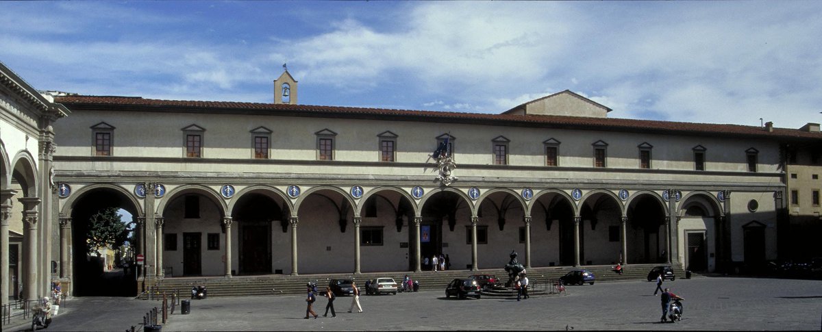 24 - The Ospedale degli Innocenti in Florence, Italy, designed by Filippo Brunelleschi in 1419: