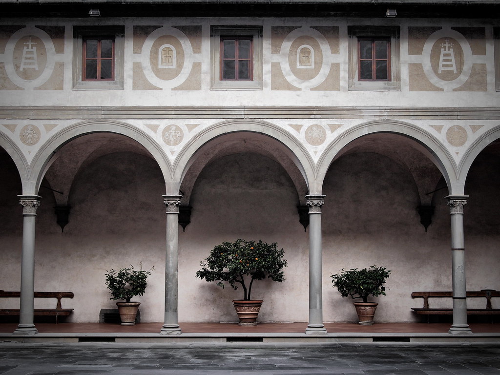 24 - The Ospedale degli Innocenti in Florence, Italy, designed by Filippo Brunelleschi in 1419: