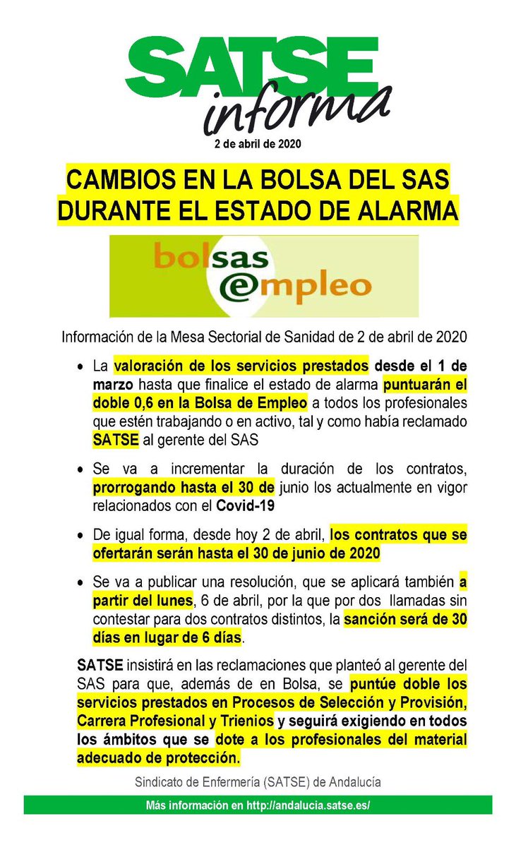 SASBaremojusto's tweet photo. Esta es la propuesta de los sindicatos de modificación de la Bolsa de empleo del SAS en la mesa sectorial del 2 de Abril del 2020:
Abrimos hilo ⬇️ https://t.co/PlhKi68S8n