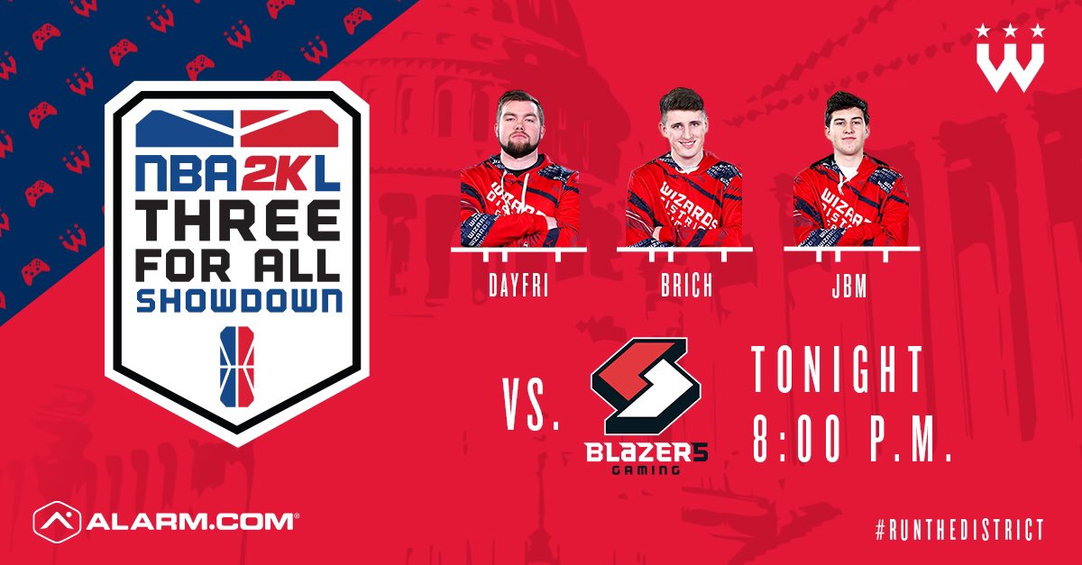 WizardsDG's tweet photo. G A M E D A Y π₯
Weβve got two 8 P.M. games lined up for you tonight!
8 PM - Team @LeidosInc vs @HawksTalonGC
8 PM - Team @AlarmDotCom vs @blazer5gaming
Catch all the action on https://t.co/v3NfwoUV0x as weβll have the dual broadcasts up π¬ #RunTheDistrict https://t.co/cZTACIbl2K