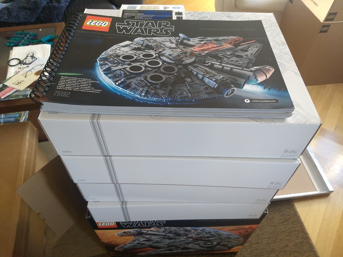 The box contains a giant instruction manual and several more boxes...