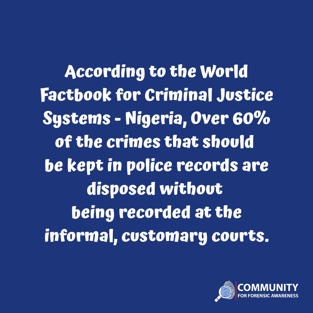 ForForensics's tweet photo. Record keeping has always been a #challenge to #crime investigations and efficient justice delivery in #Nigeria. We have to #change this! 
.
We're #forforensics #FactsYouNeedToKnow #facts #ThursdayThoughts https://t.co/2aWNBROigU