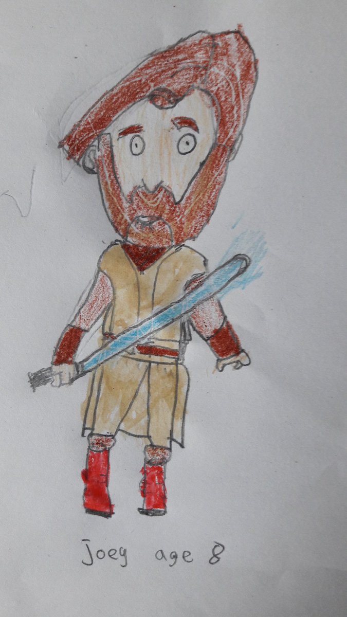 FDdesign2's tweet photo. @WillSliney #wewilldraw 
Obi-wan Kenobi. Tessa (10) &amp; Joey (8) using the force https://t.co/gbB5iBmnBP